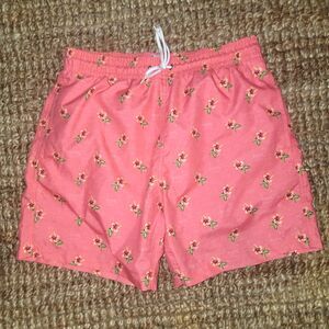 Mens swim shorts by Trunks Surk & Swim 3 pocket Coral Tropic sz Med. like *NEW*